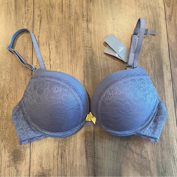 Aerie • Gray Convertible Padded Lace Underwire Bra • Size 32B • NWT - Picture 1 of 6